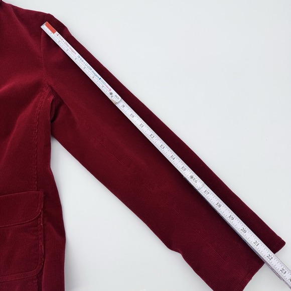 Talbots Corduroy Blazer Womens 8P‎ Red 4-Button Long Sleeve - Picture 8 of 11